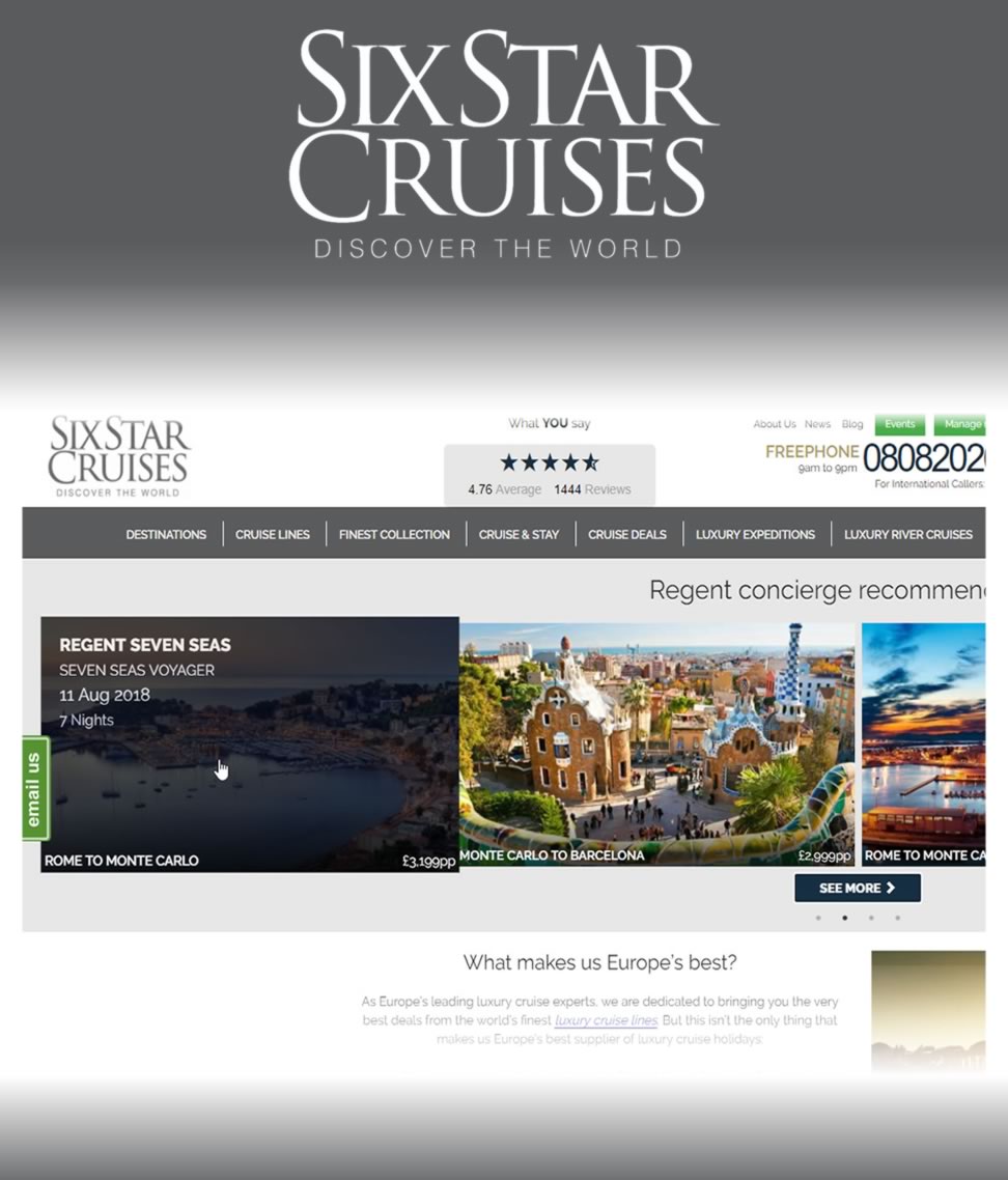Six Star Cruises is an ultra luxury cruise retail website focusing on providing it's customers the absolute best service possible.